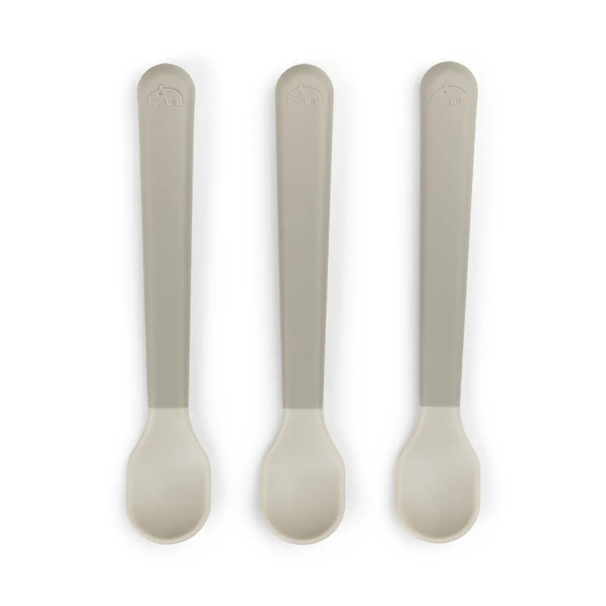 Foodie easy-grip baby spoon 3-pack - Sand
