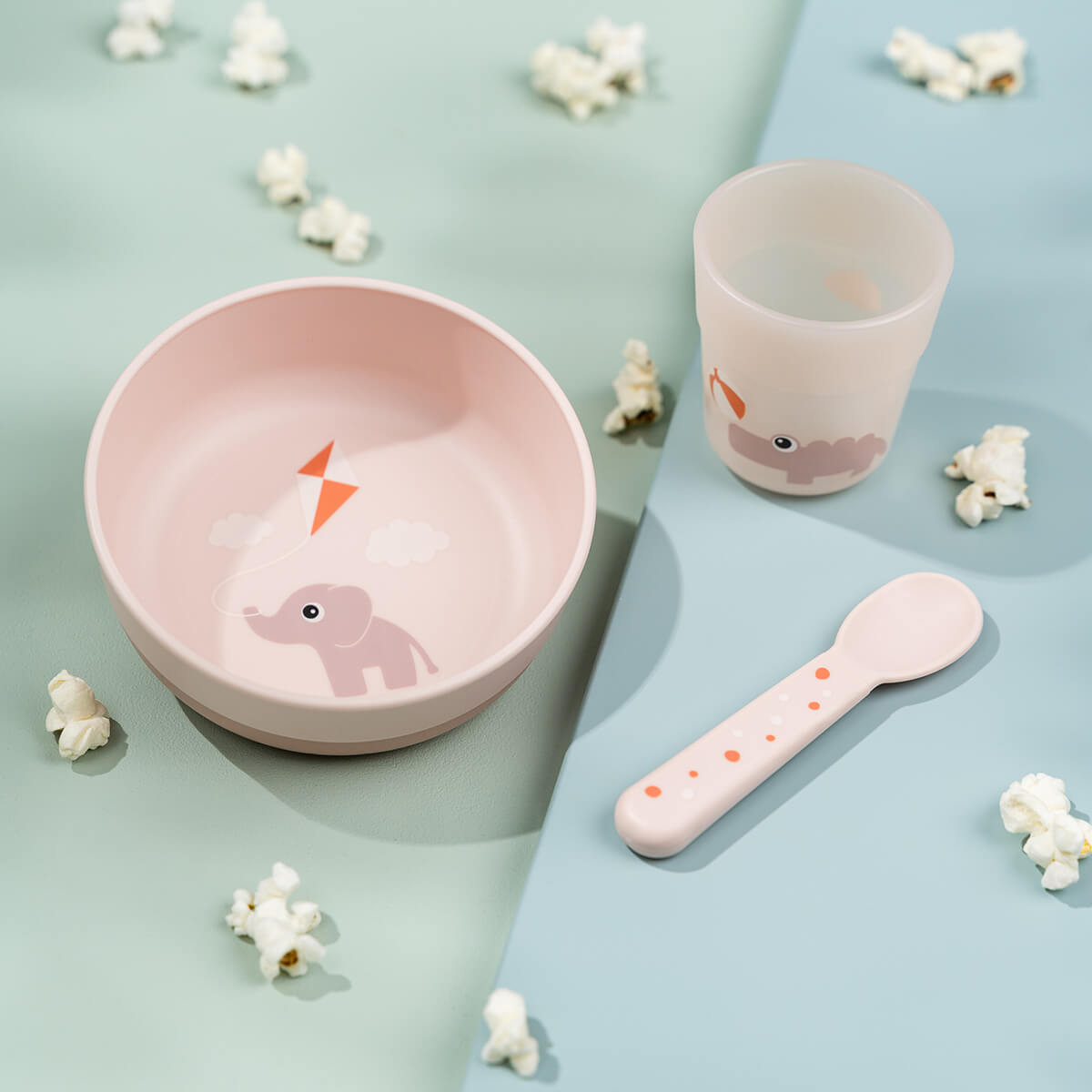 Foodie coffret premier repas - Playground - Rose