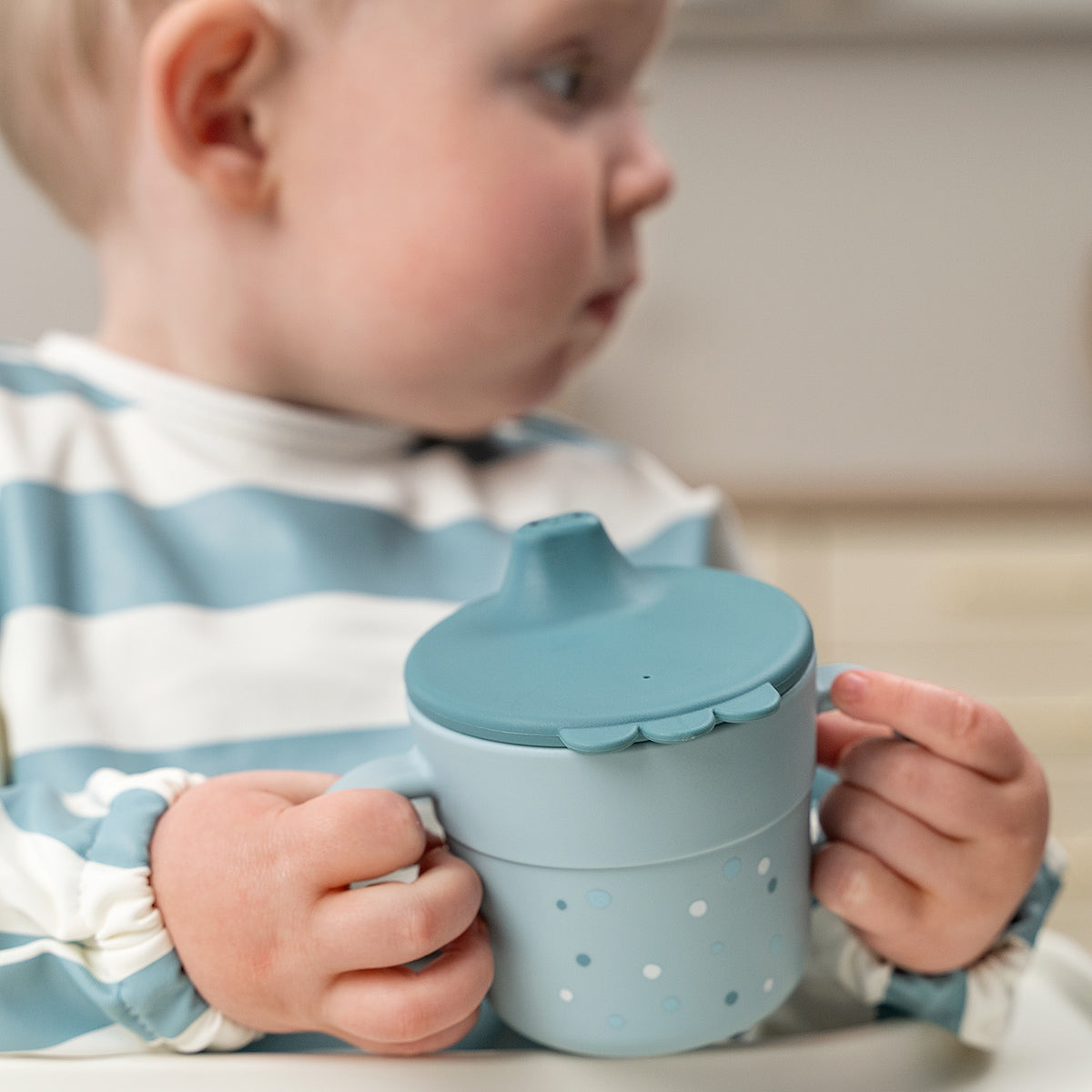 Foodie spout cup - Happy dots - Blue