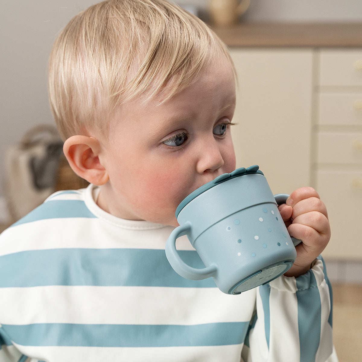 Foodie spout cup - Happy dots - Blue