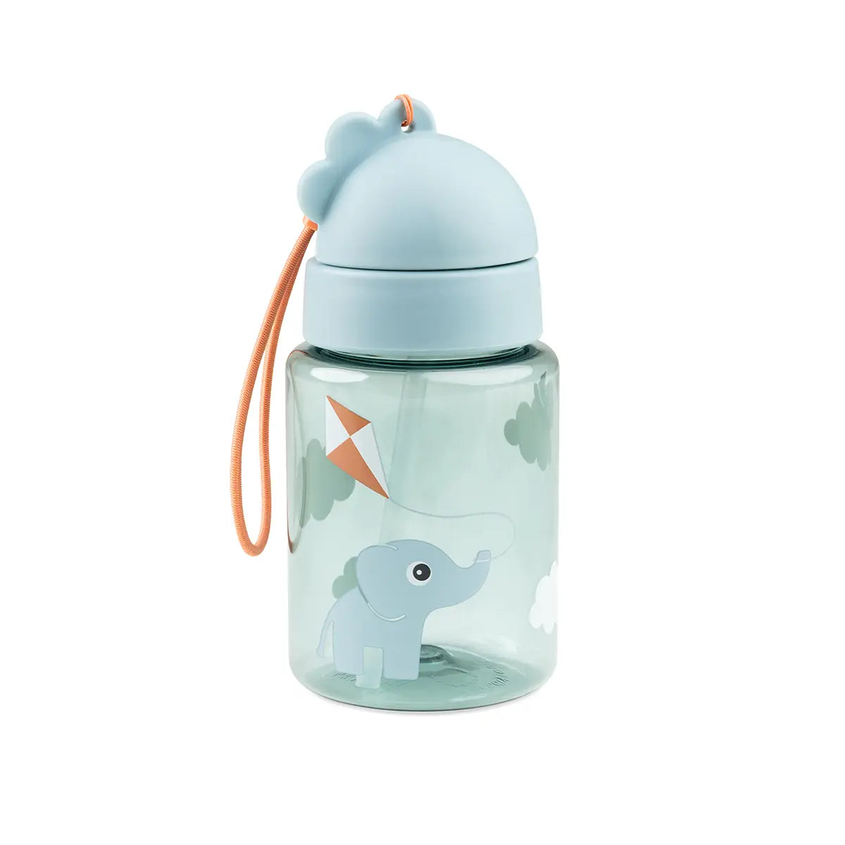 Lunch & Snackbox mit Strohhalmflasche - Playground - Blau