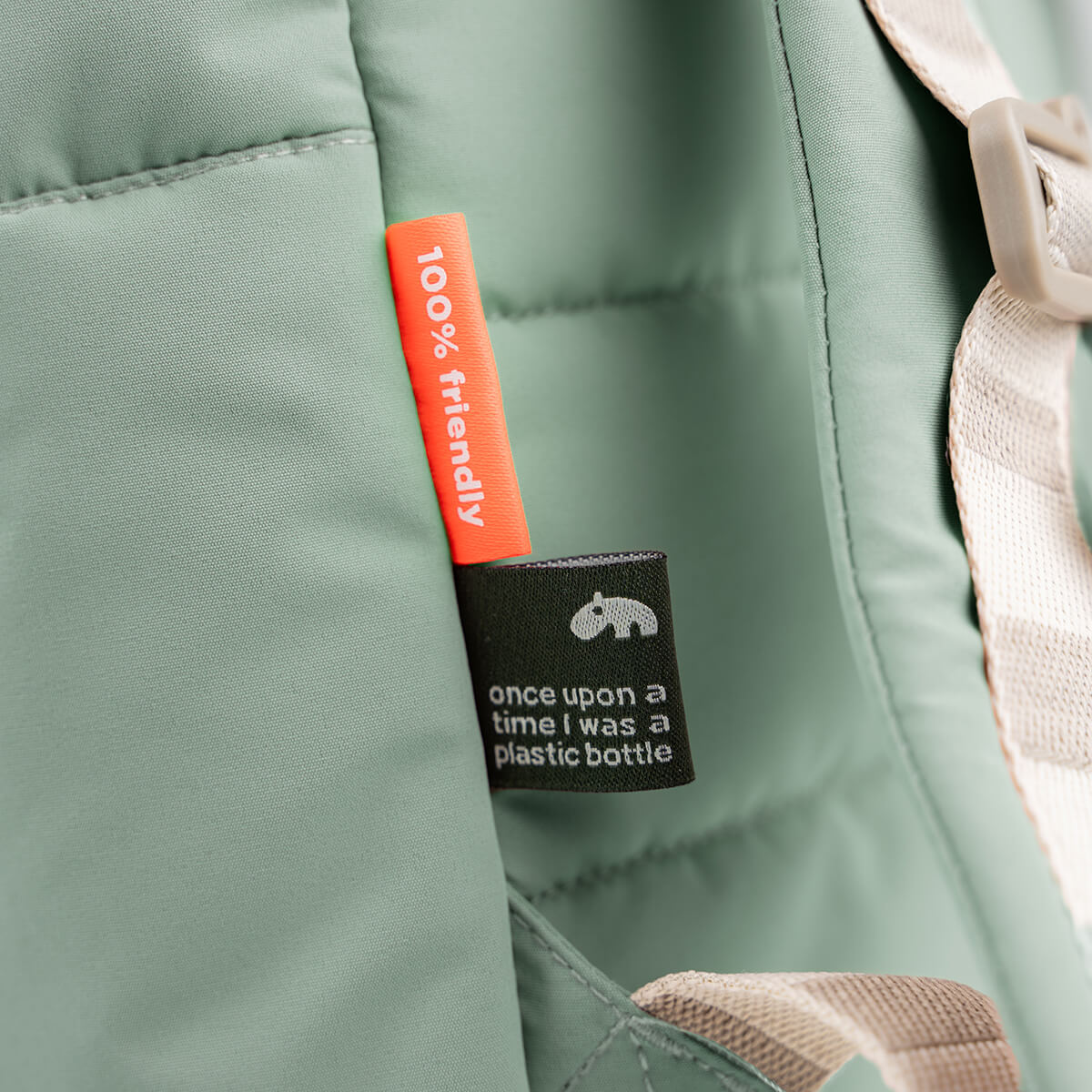 Kids quilted backpack - Croco - Green - 9,6 L