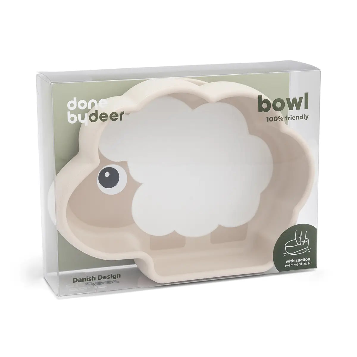 Silicone Stick&Stay bowl - Sheepy - Sand