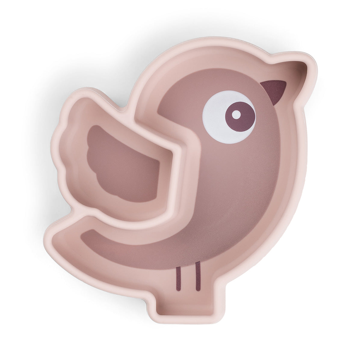 Assiette silicone avec ventouse - Birdee - Rose