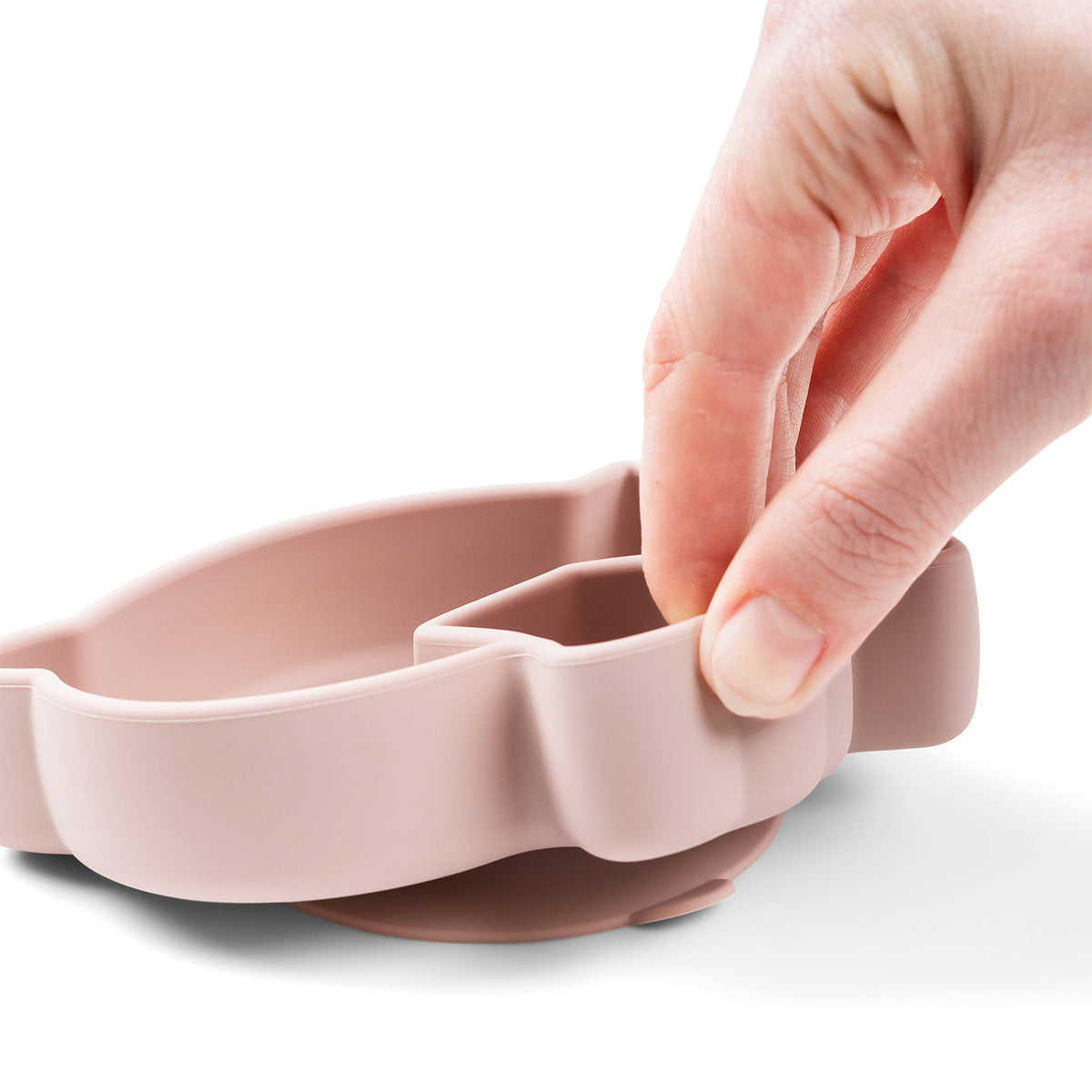 Assiette silicone avec ventouse - Birdee - Rose