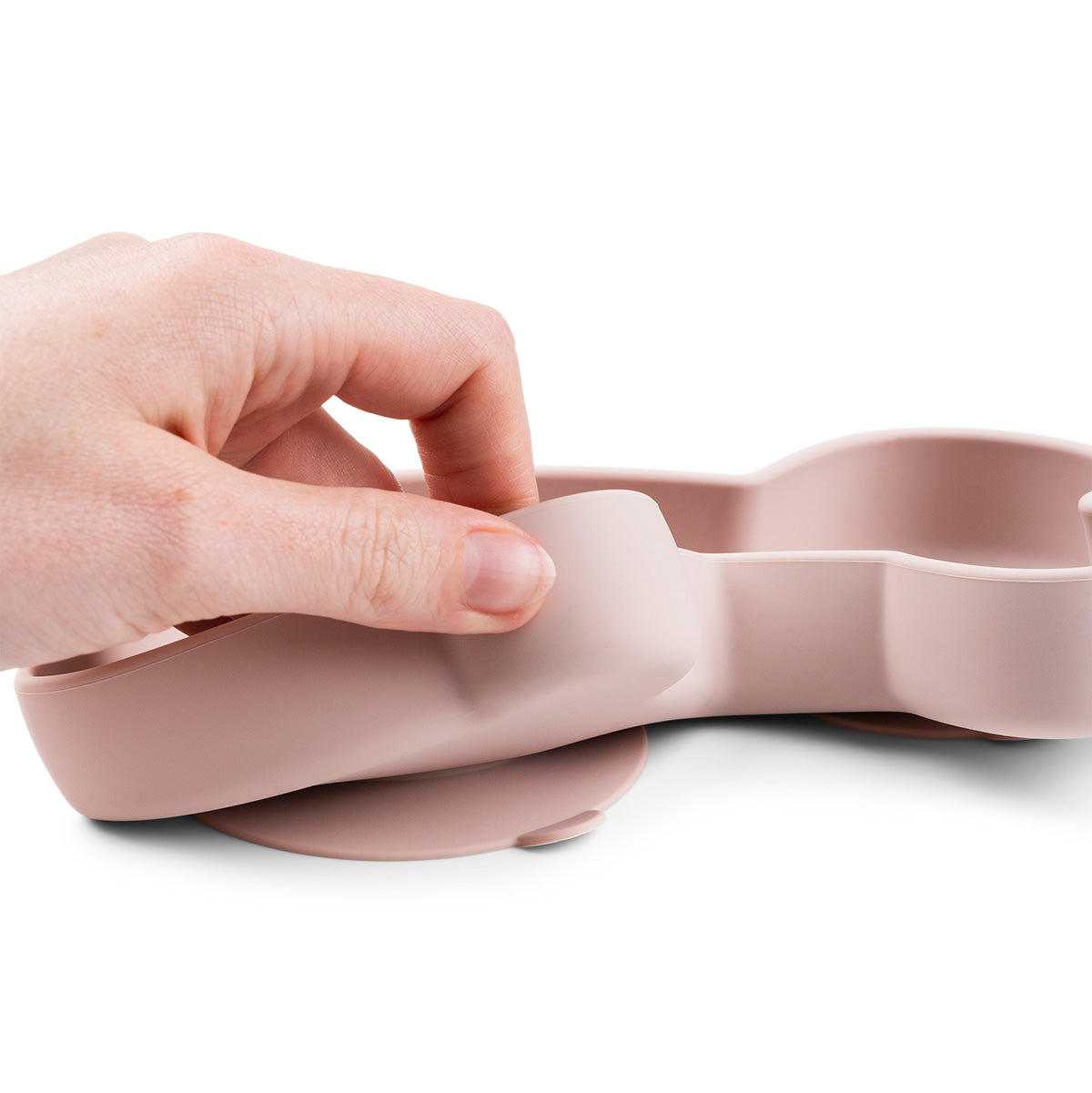 Silicone Stick&Stay snack plate - Lalee - Powder