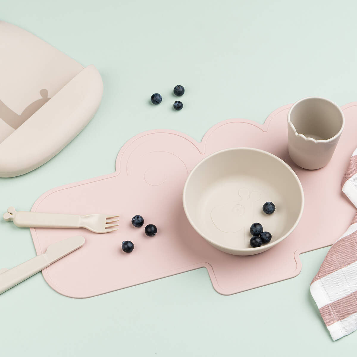 Set de table silicone - Croco - Rose