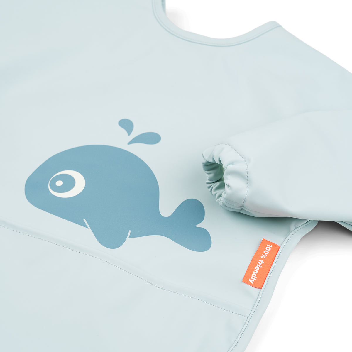 Hagesmæk m/ærmer og lomme - Wally - Blå