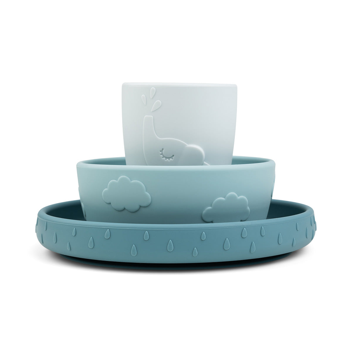 Stick & Stay dinner set - Deer friends - Blue