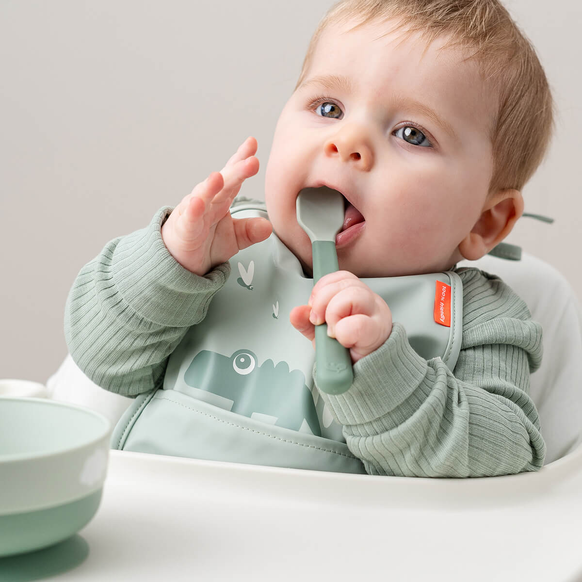 Pack de 2 baberos mini con bolsillo - Elphee - Azul