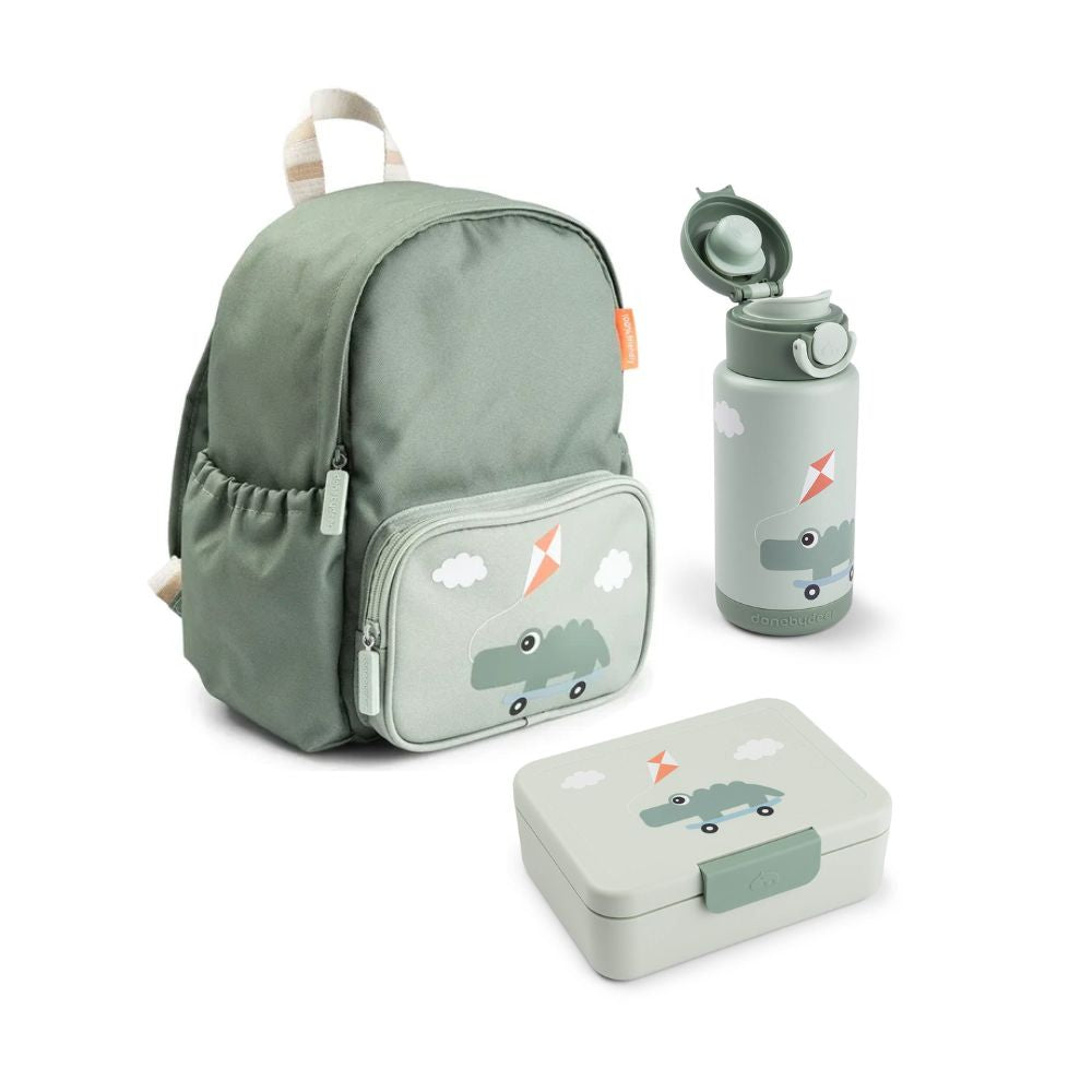 croco playground rucksack-set - grün