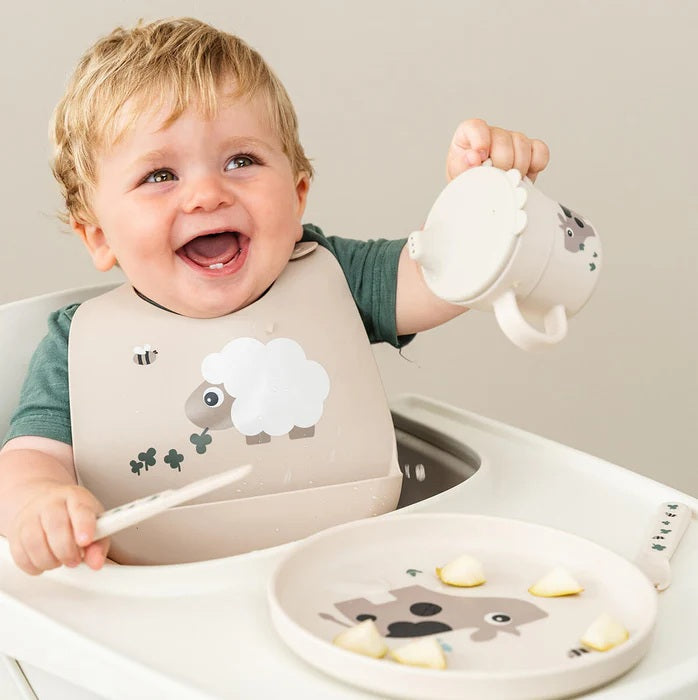 Learning to eat bundle, sand