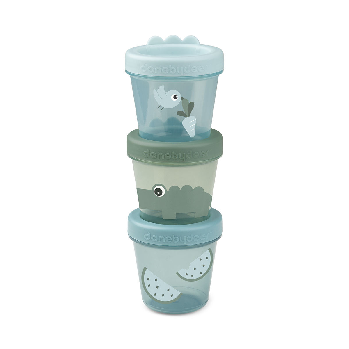 Pot de conservation lot de 3 - Croco - Vert