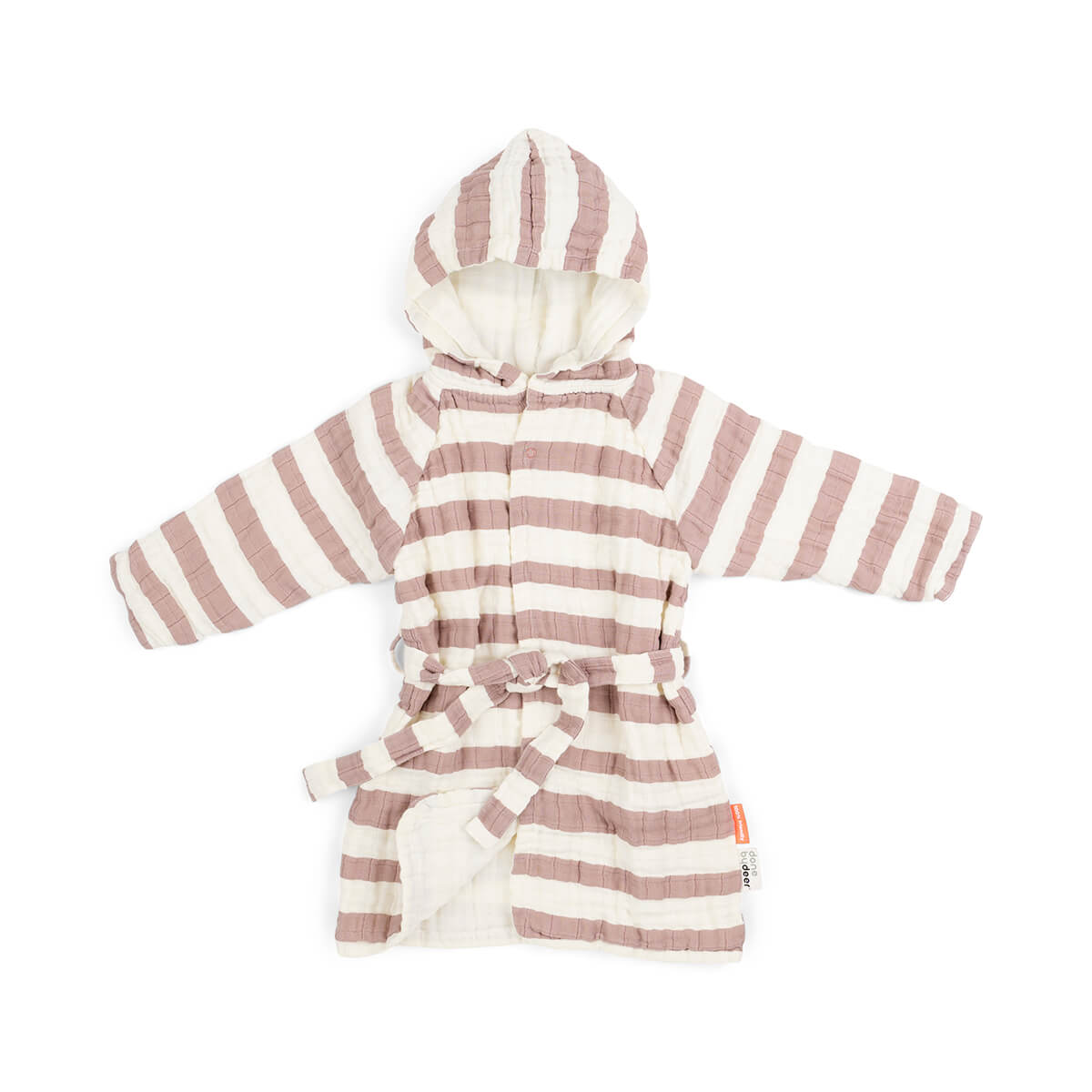 Bathrobe 1-2 years - Stripes - Powder