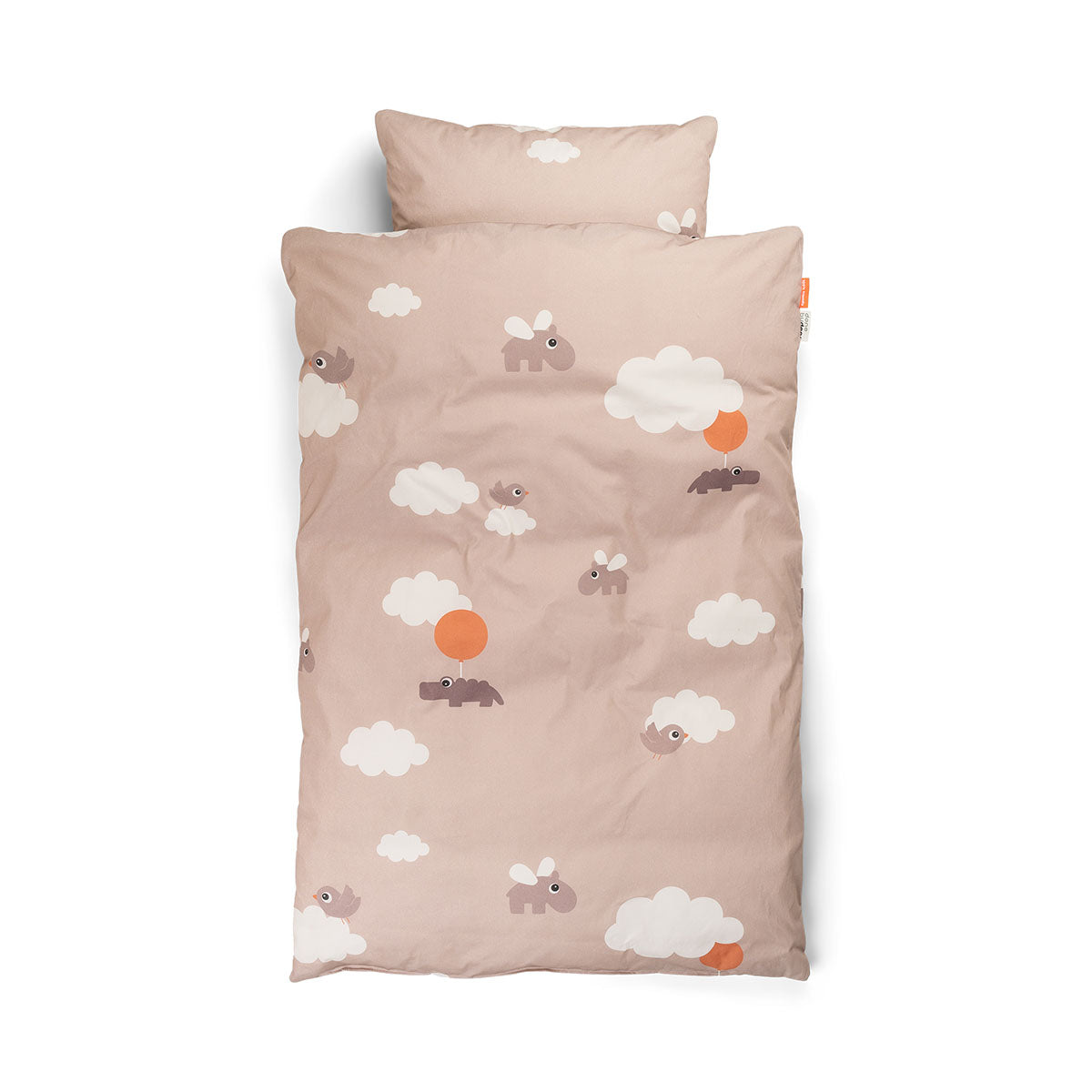 Bedlinen baby - Happy clouds - Powder