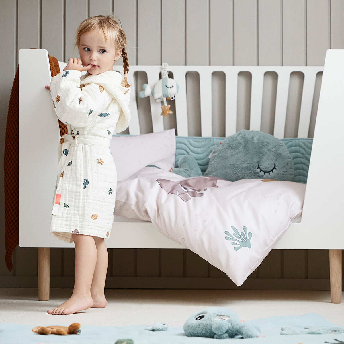 Bedlinen baby - Jelly & Wally - Powder - Lifestyle