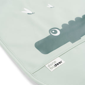 Bib with velcro 2-pack - Croco - Green - Detail