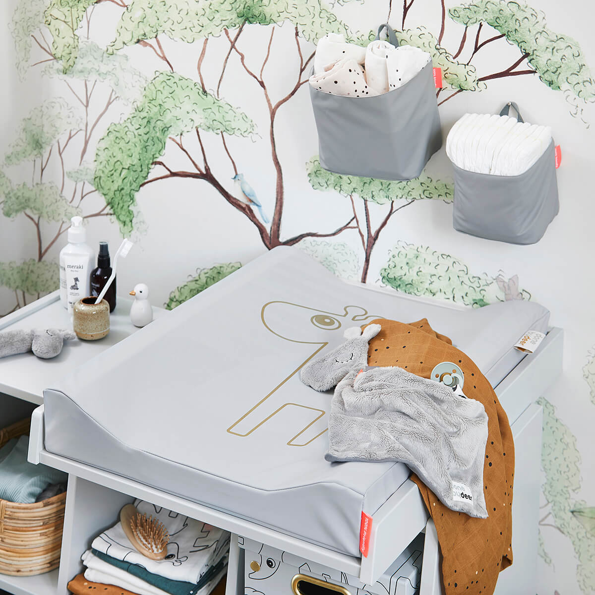 Changing pad easy wipe - Raffi - Grey