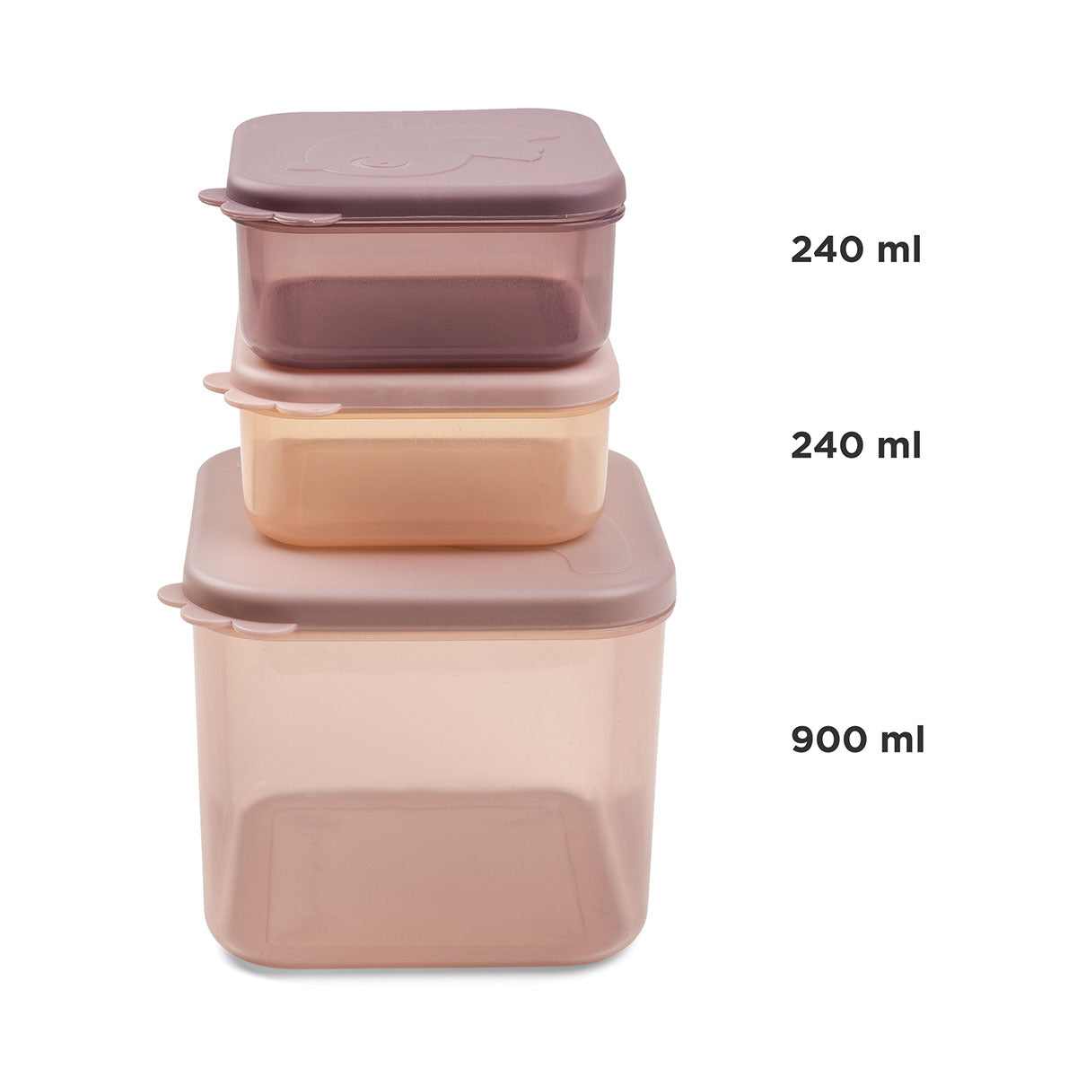 Set de contenedores porta alimentos M - Elphee - Rosa