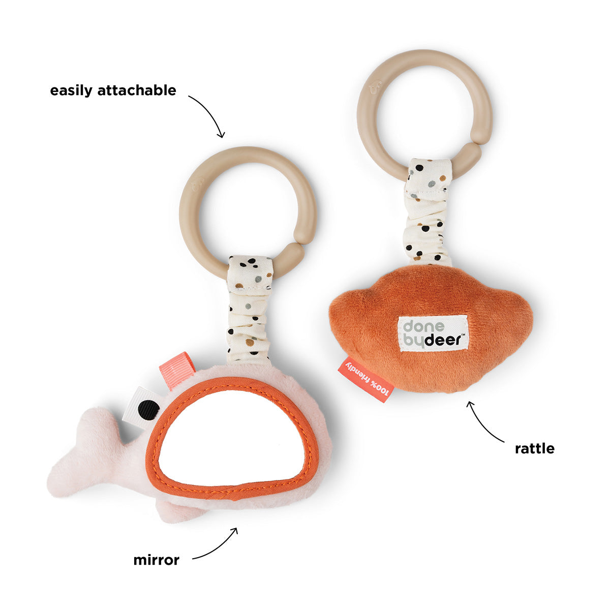 Juguete de actividades para colgar 2pack - Wally - Rosa