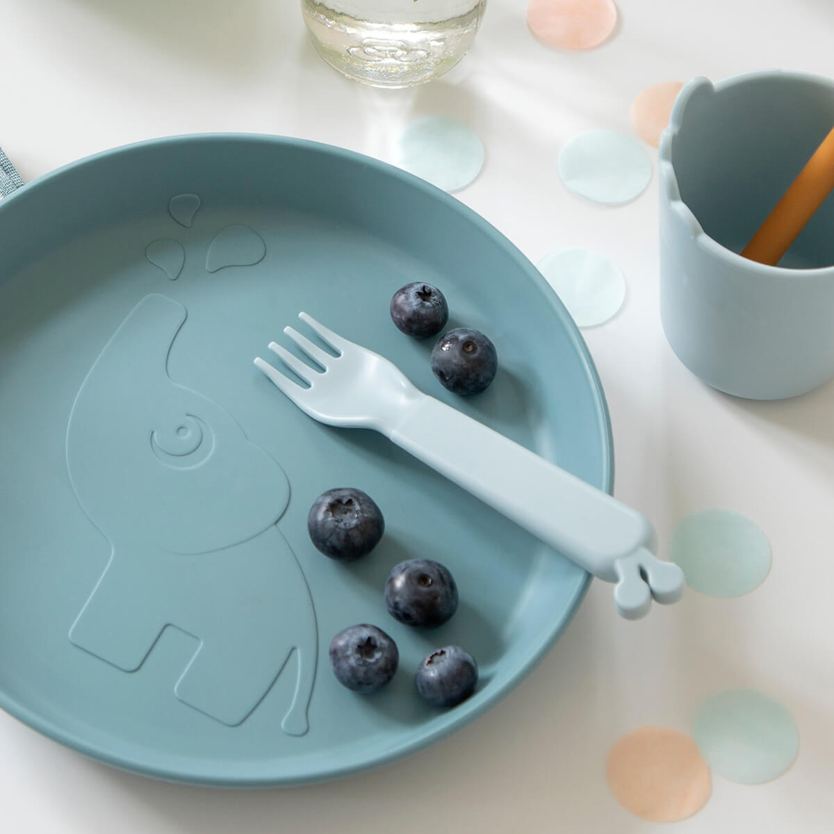 Kiddish Gabel 4-er Pack - Raffi - Blau