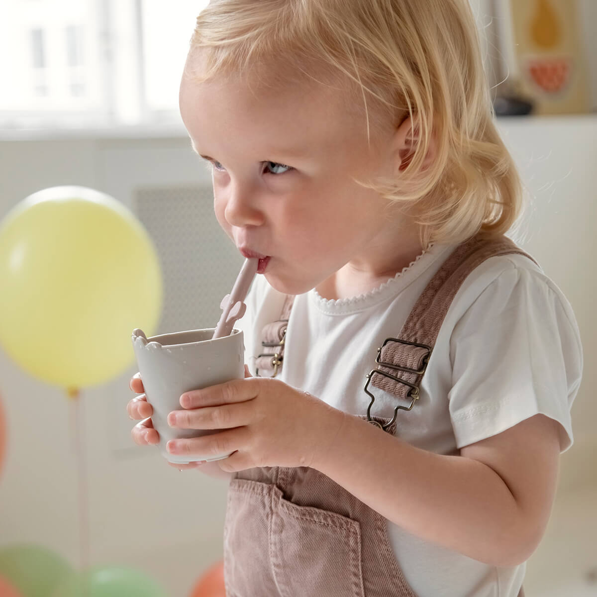 Kiddish mini mug 2-pack - Croco - Sand/Coral