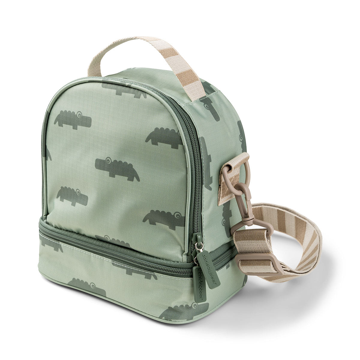 Kids insulated lunch bag - Croco - Green