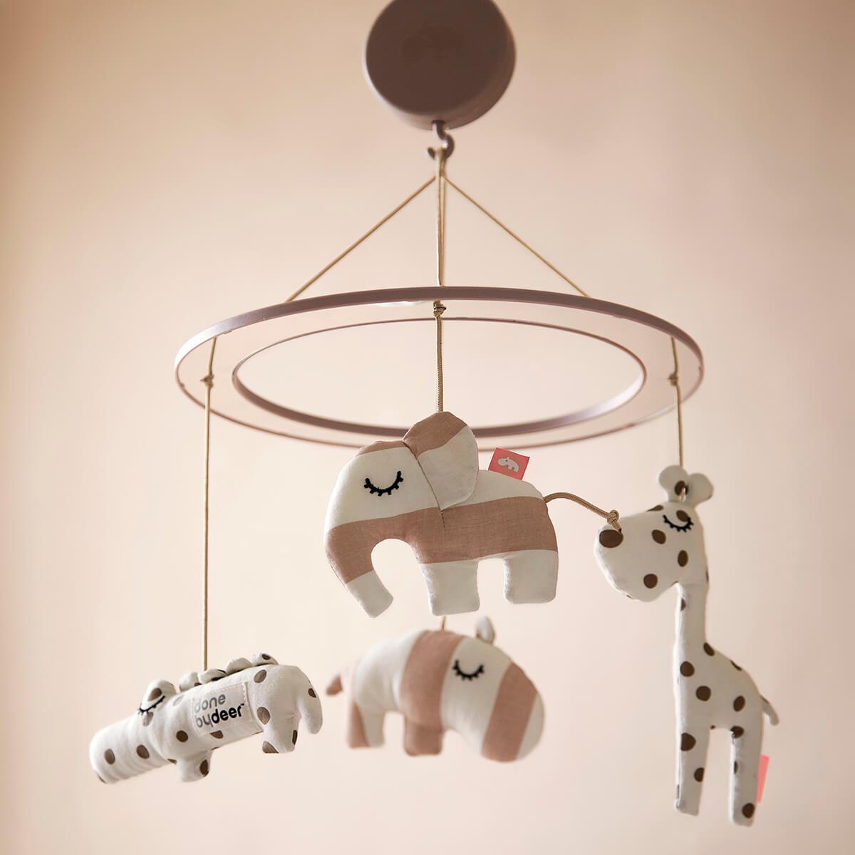 Mobile musical avec miroir - Sleepy - Rose