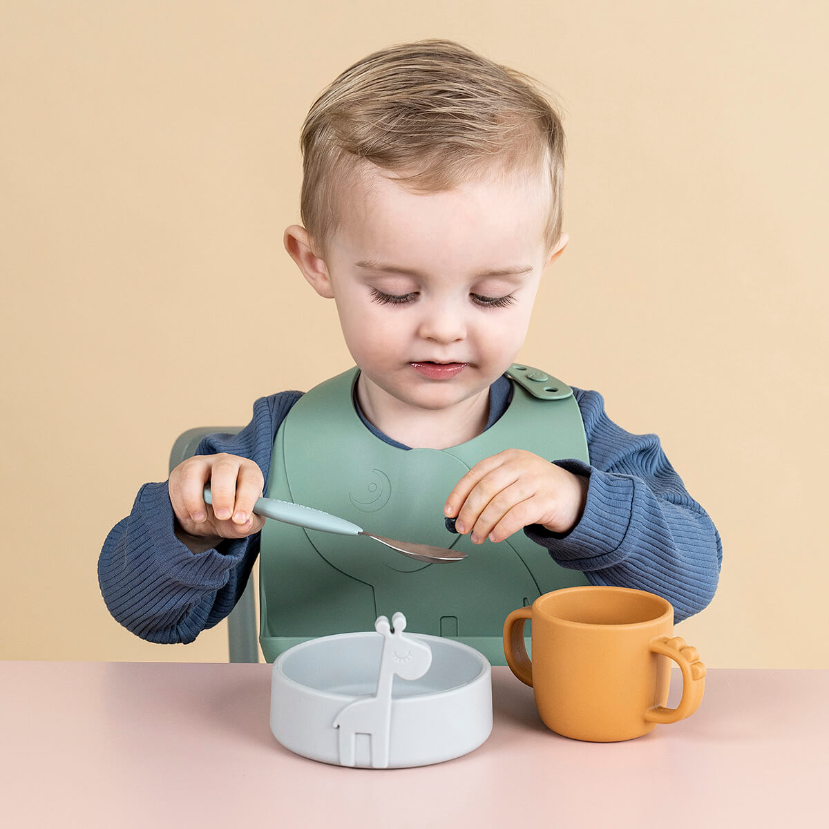 Peekaboo baberos 2-pack - Elphee - Verde