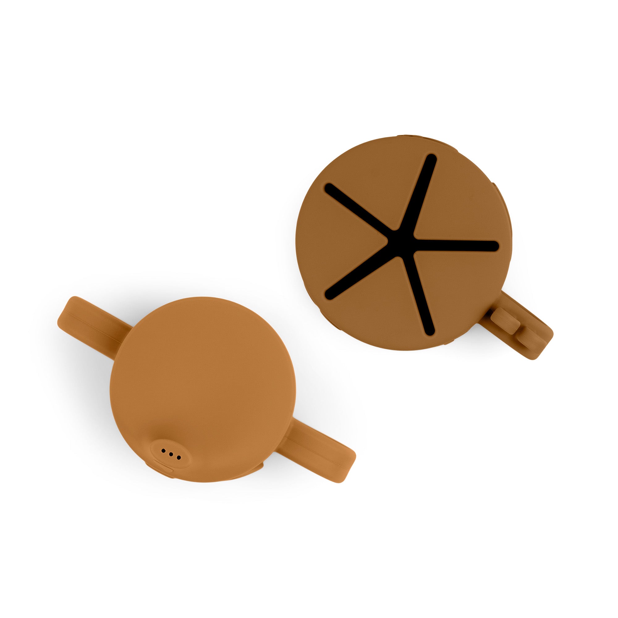 Peekaboo spout/snack cup set - Deer friends - Mustard - Front