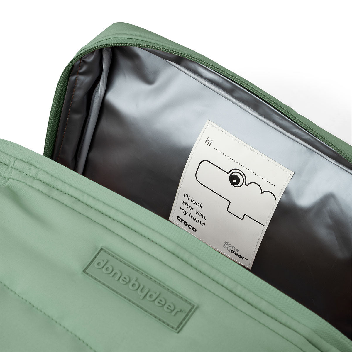 Quilted insulation bag - Croco - Green