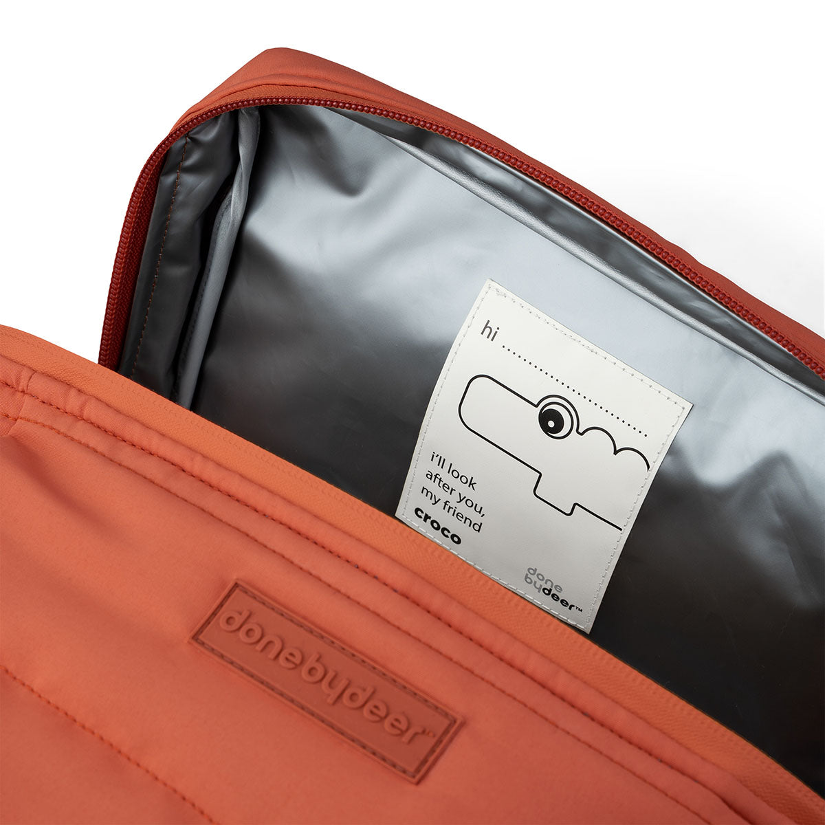 Quilted insulation bag - Croco - Papaya