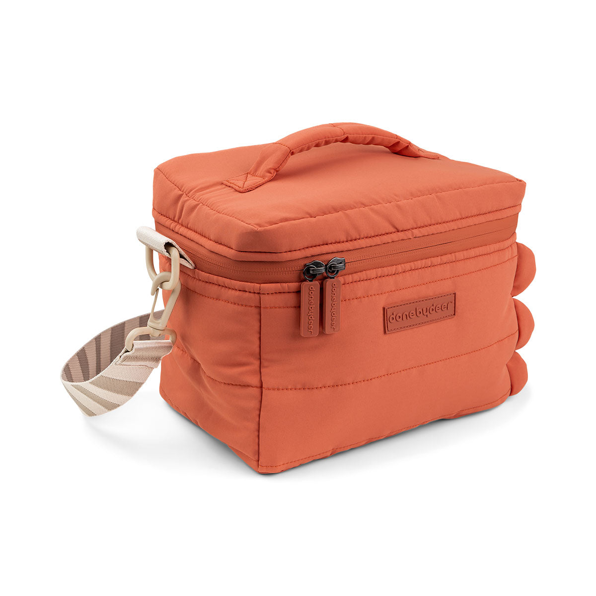 Gesteppte Thermotasche - Croco - Papaya