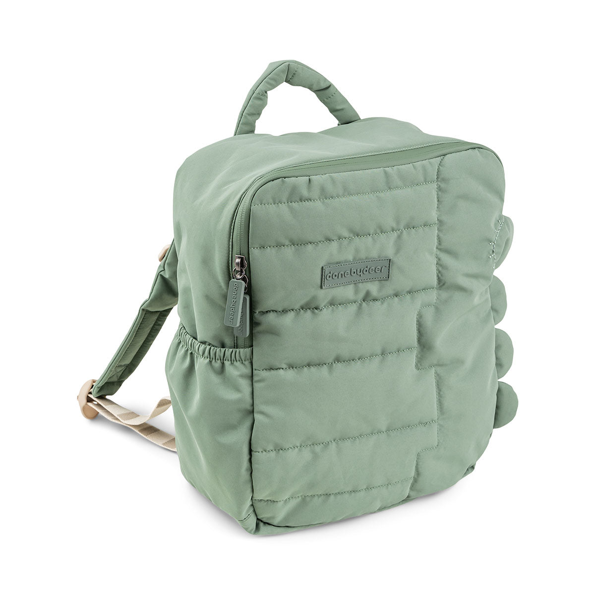 Kids quilted backpack - Croco - Green - 9,6 L