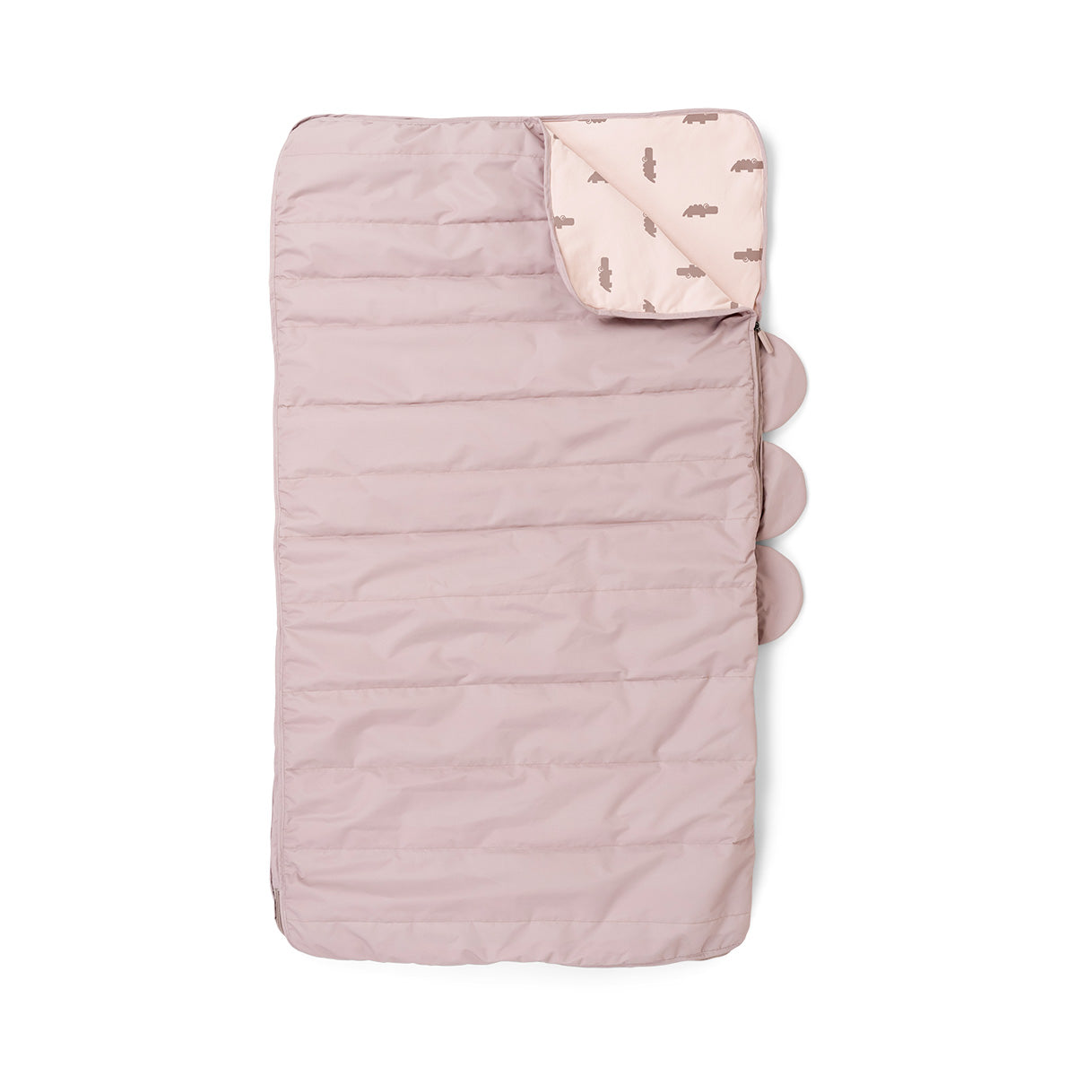 Quilted kids slumber bag - Croco - Powder