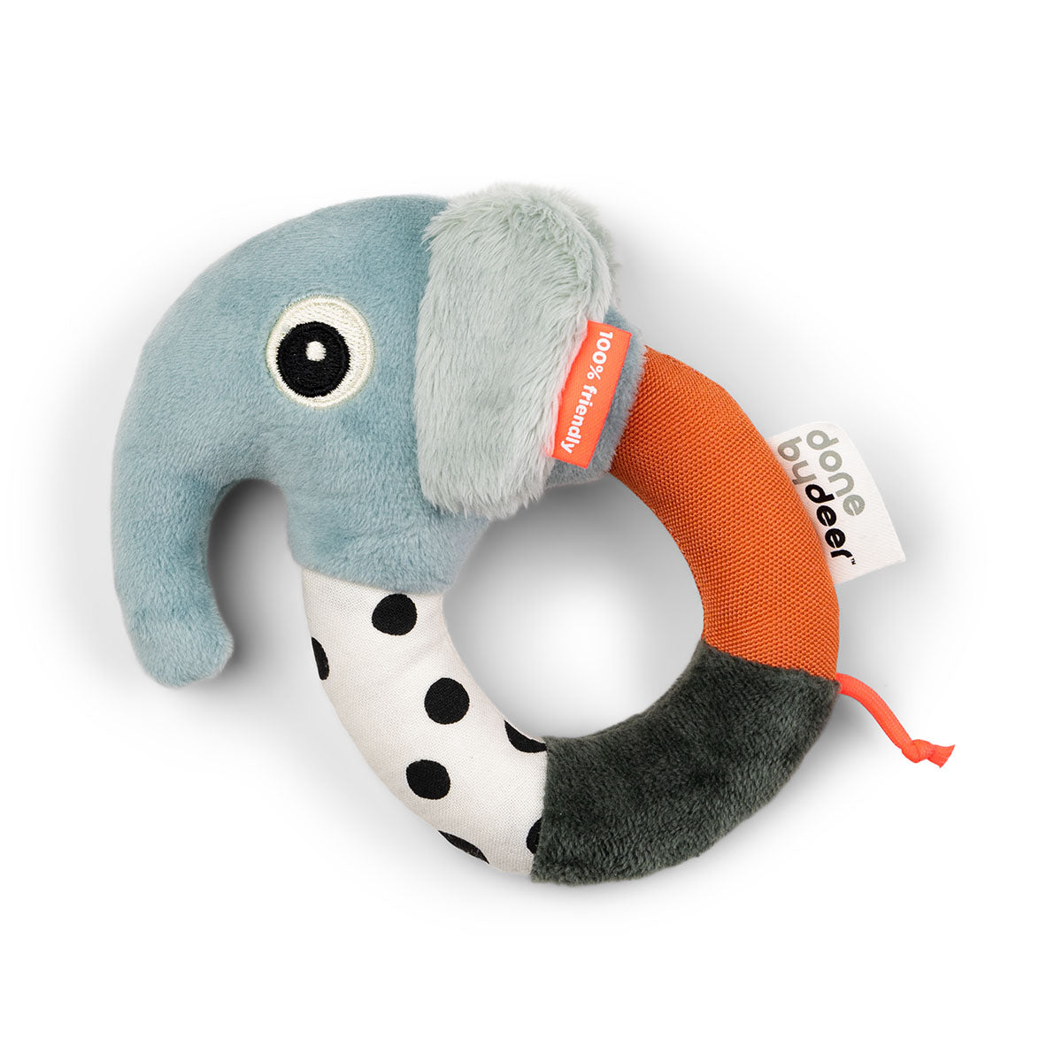 Sensory ring rattle - Elphee - Blue