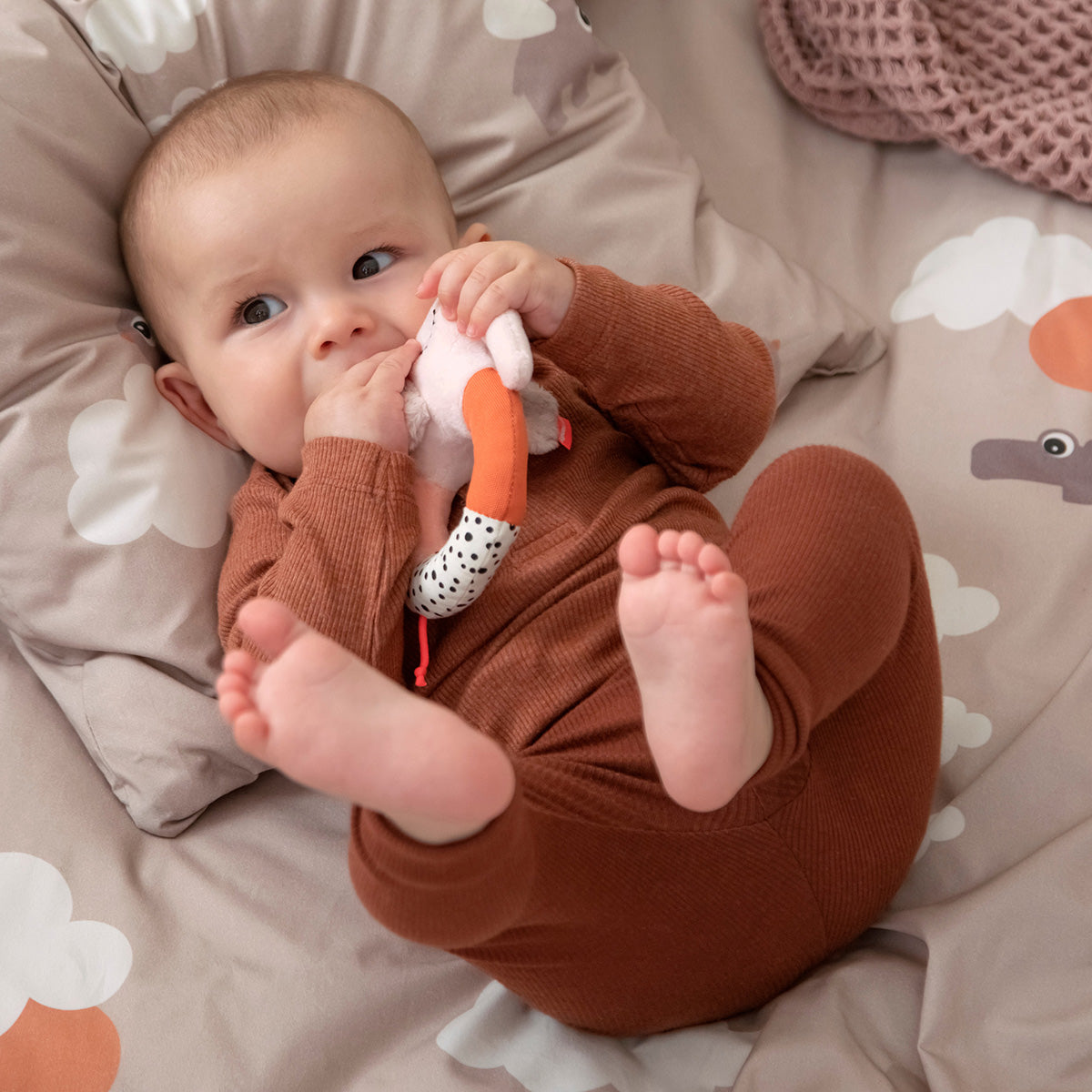 Sensory ring rattle - Elphee - Powder