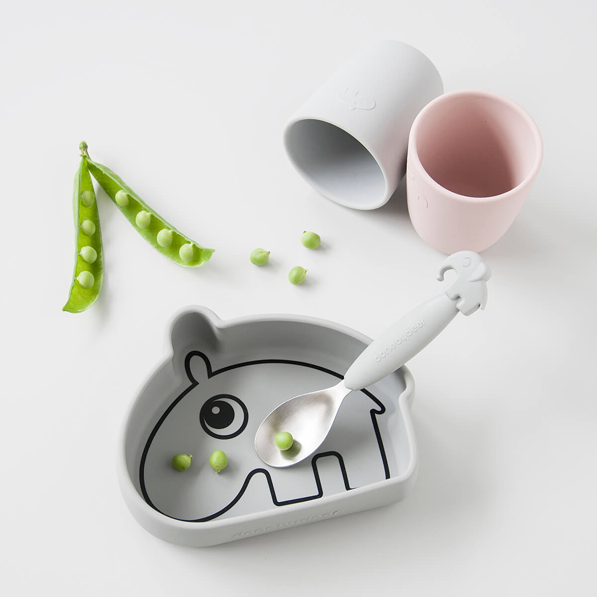 Bol stick & stay en silicone - Ozzo - Gris