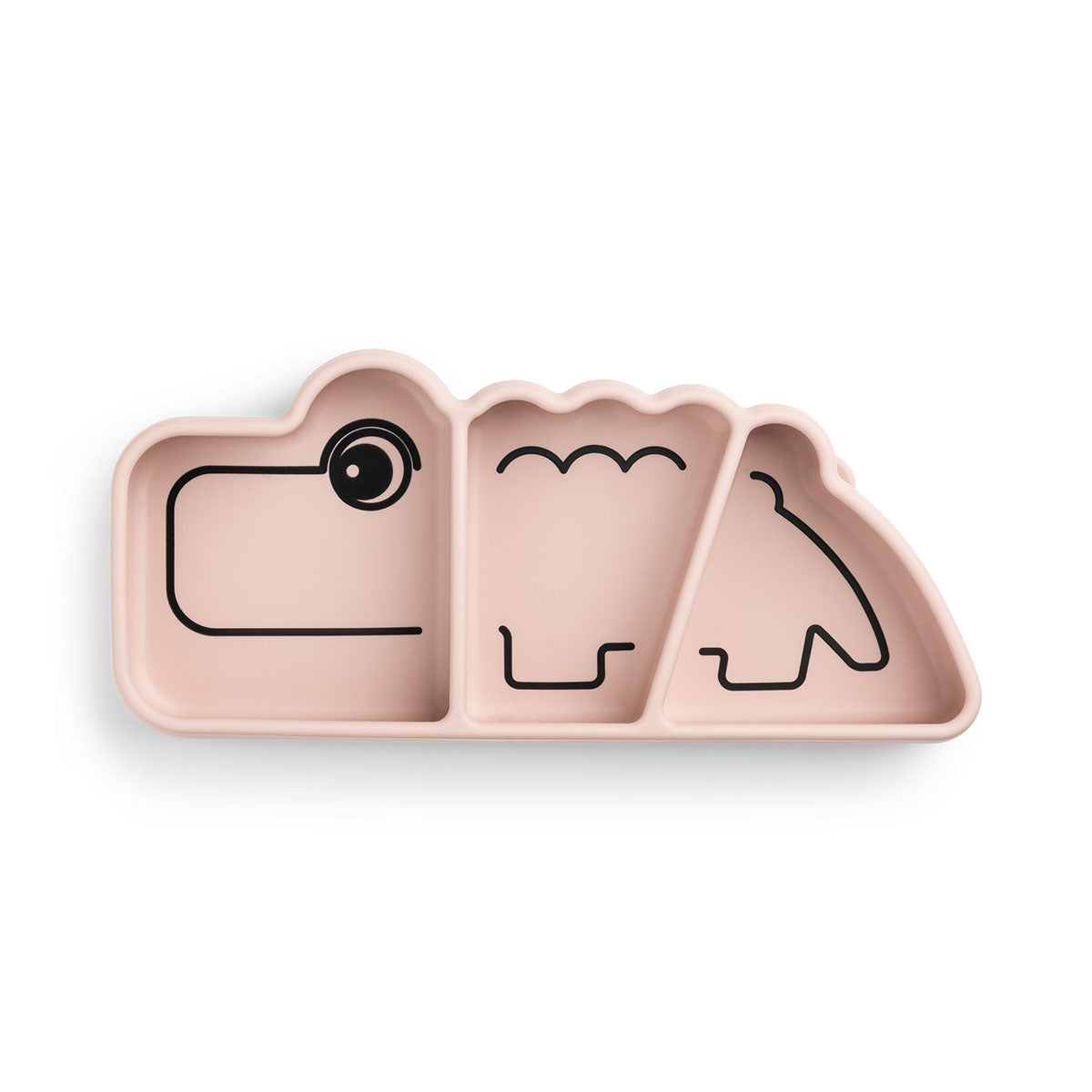 Silicone Stick & Stay snackplate - Croco - Powder