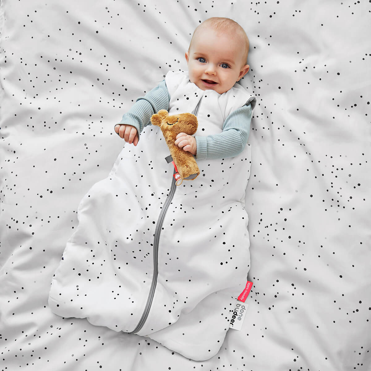 Baby Schlafsack 90 cm - TOG 2.5 - Dreamy dots - Blau
