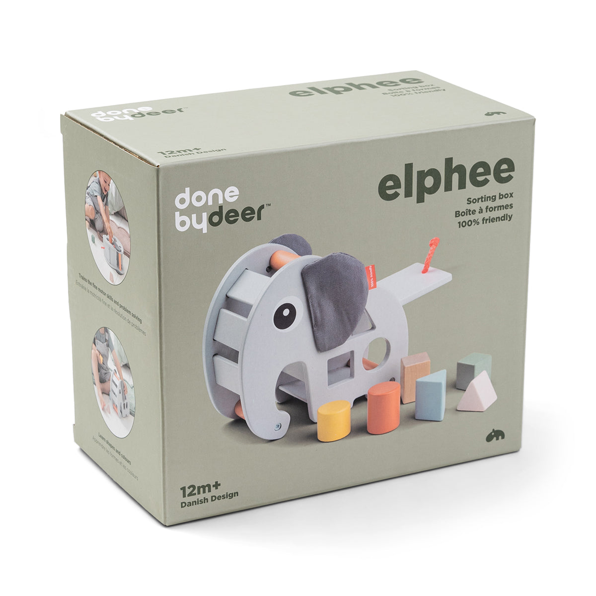 Caja de encajes de madera - Elphee - Gris
