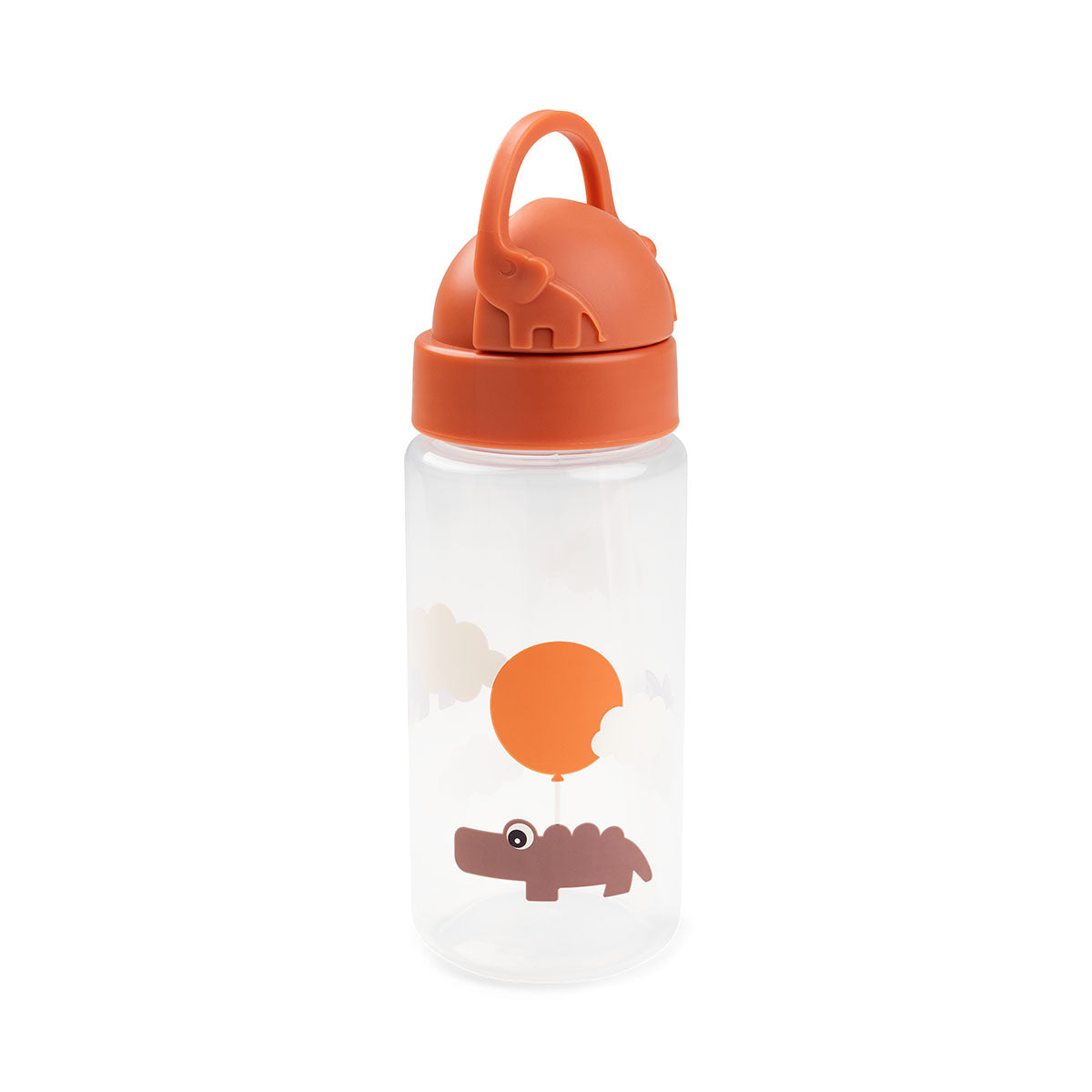 Trinkflasche mit Strohhalm - Happy clouds - Papaya - 350 ml