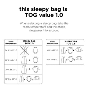 Sleepy bag 90 cm - TOG 1.0 - Confetti - Blue
