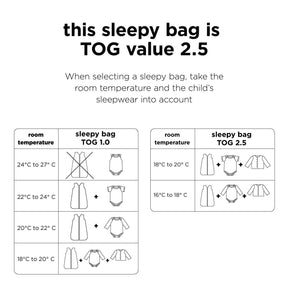 Sleepy bag 70 cm - TOG 2.5 - Dreamy dots - Powder