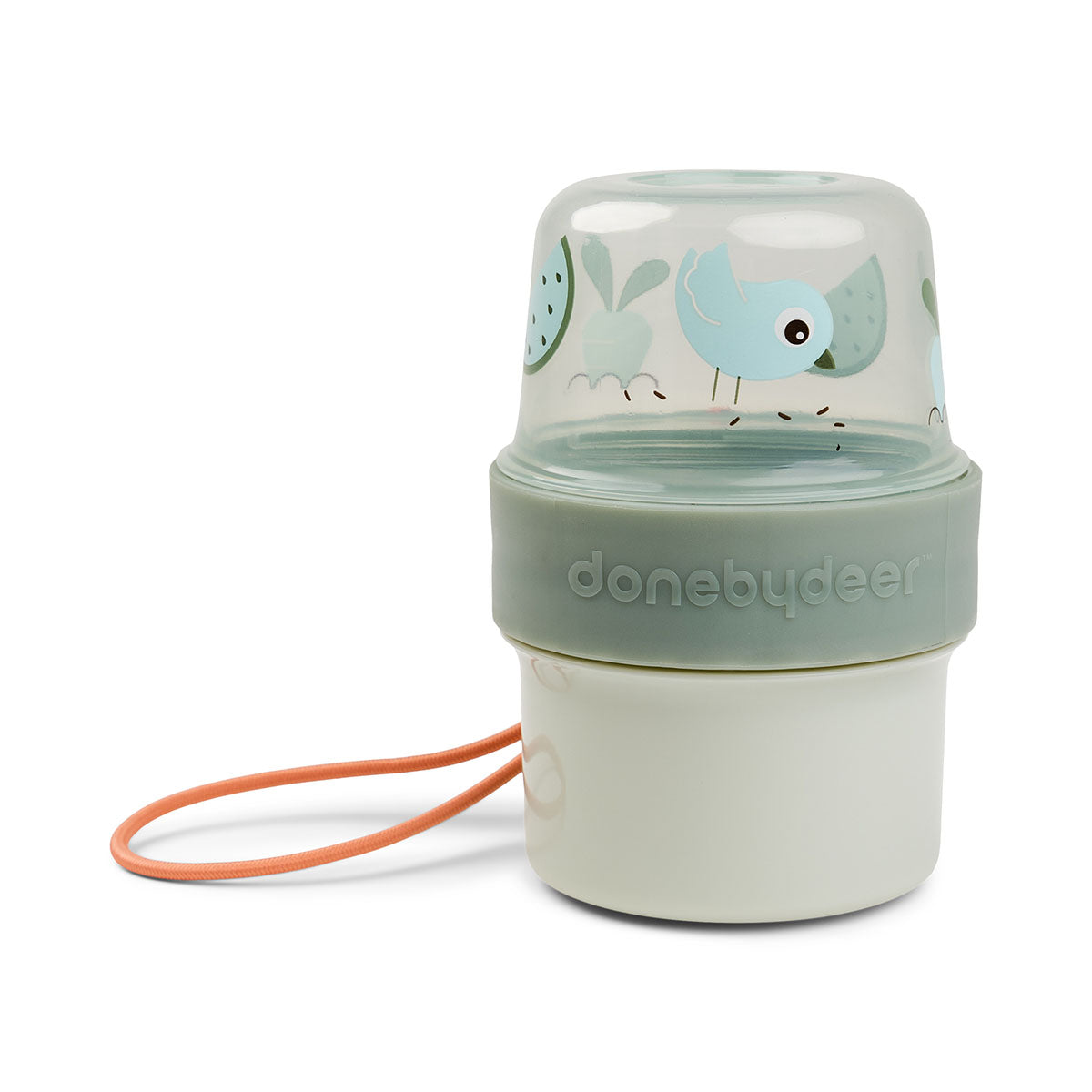 To go 2-way snack container S - Birdee - Green