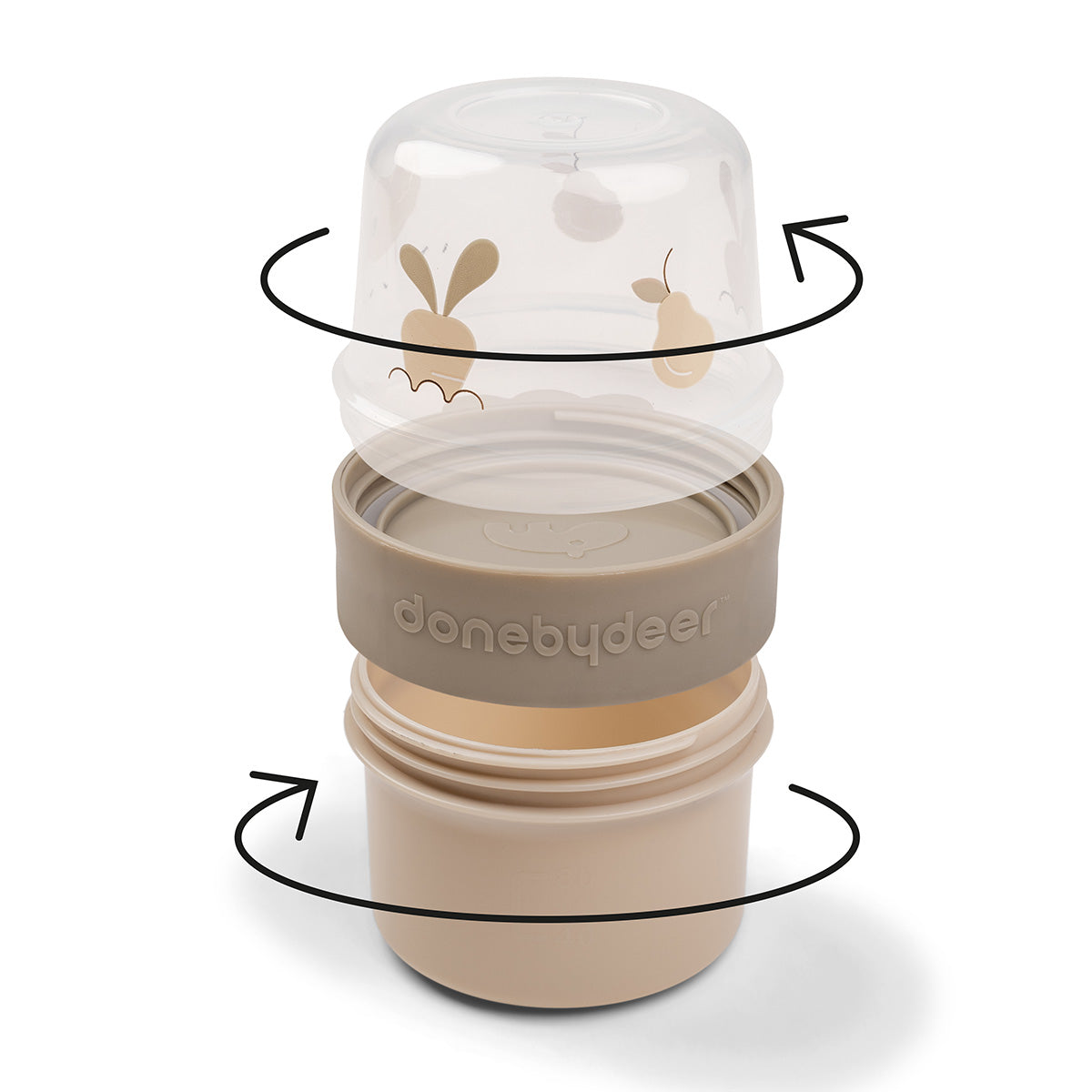 To go 2-way snackbøtte S - Birdee - Sand