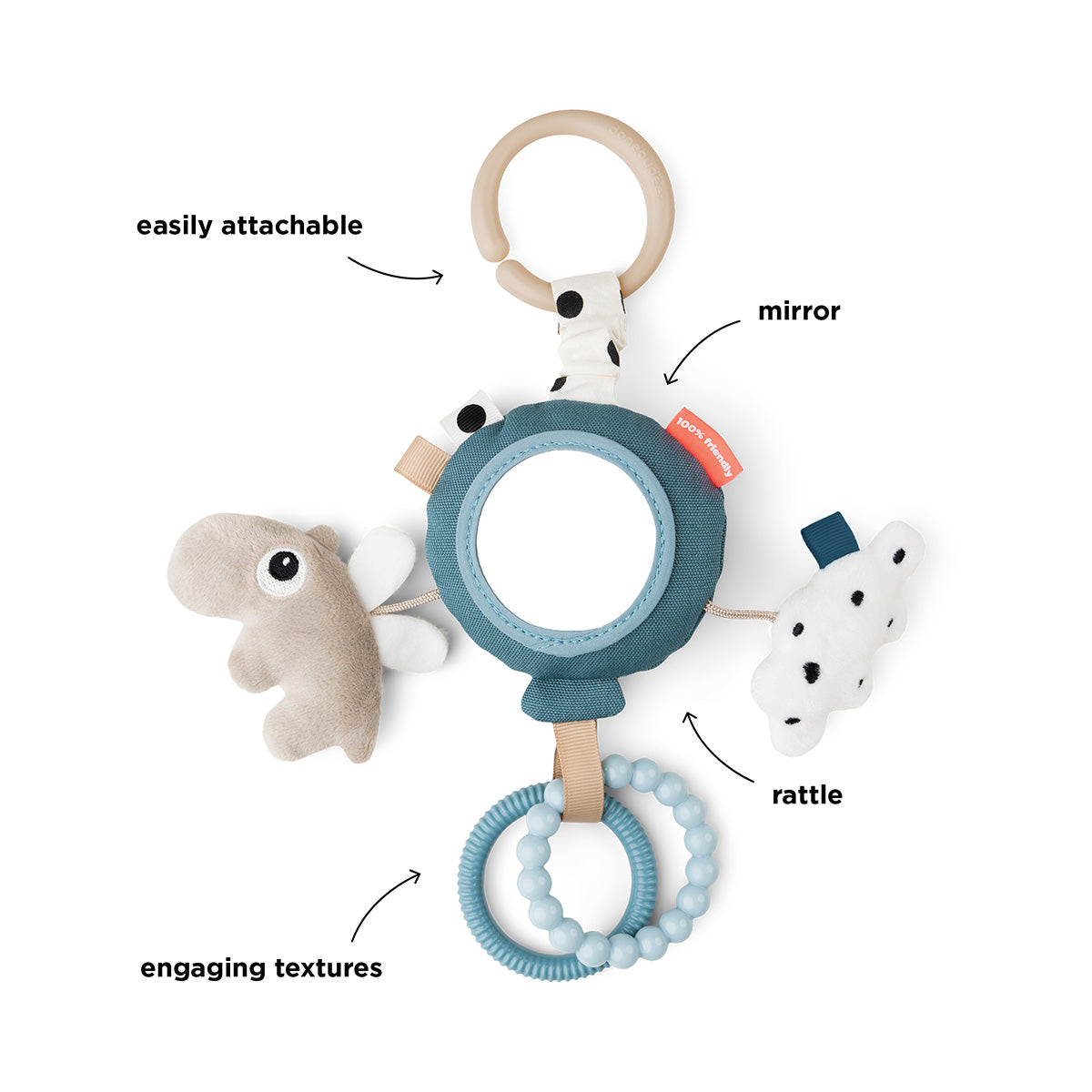To go activity mirror - Happy clouds - Blue