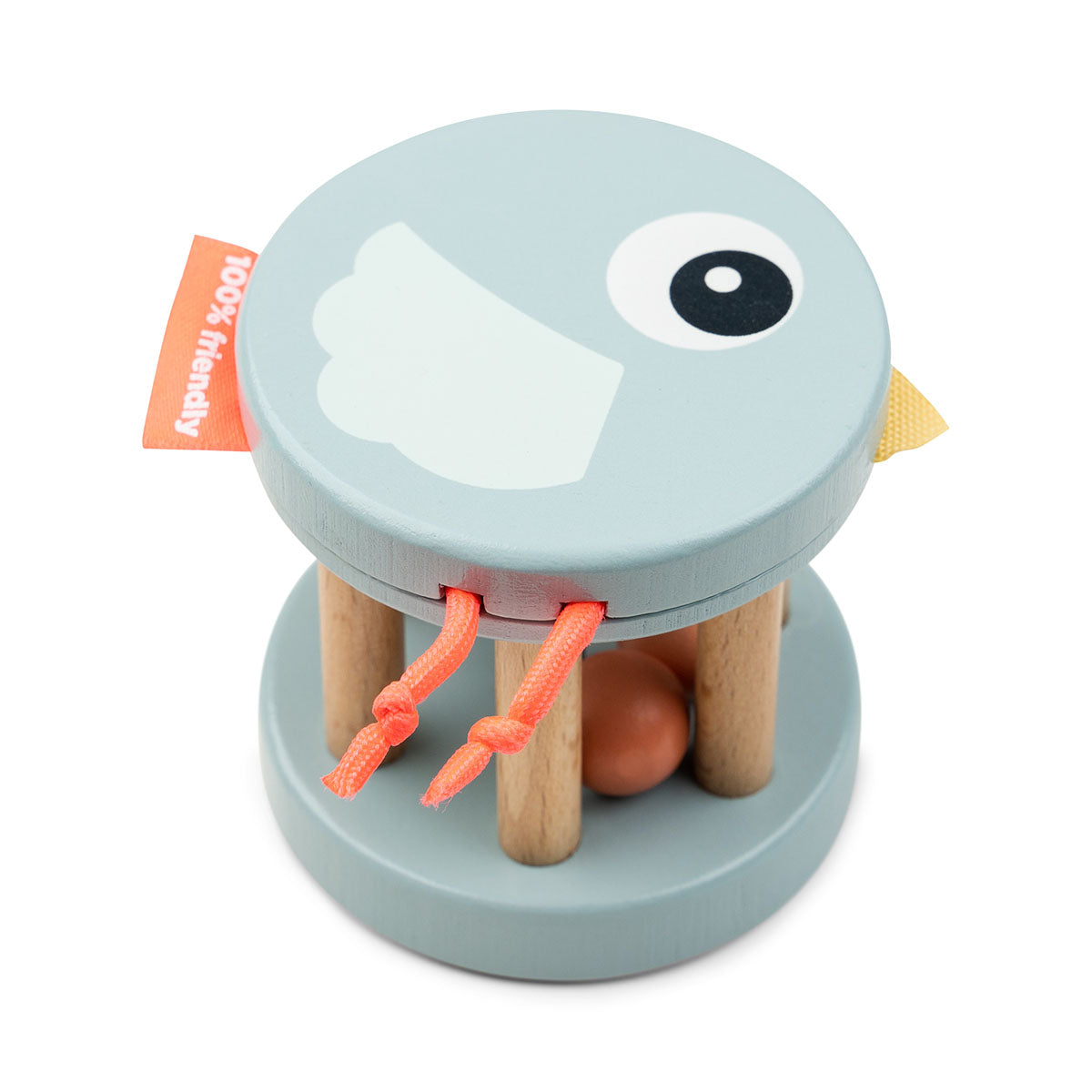 Wooden rattle - Birdee - Blue