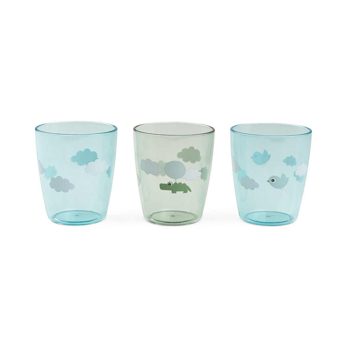Yummy mini glass 3 pcs - Happy clouds - Green