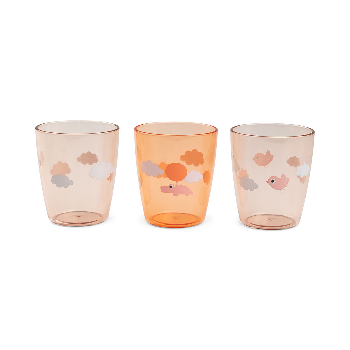 Yummy mini glass 3 pcs - Happy clouds - Papaya